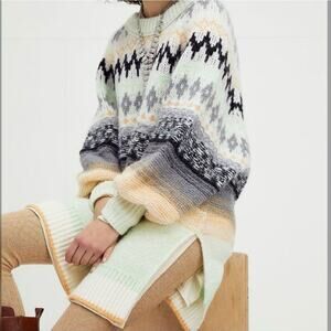 NWT Free People Frozen Forest Tunic Sweater Women’s Medium